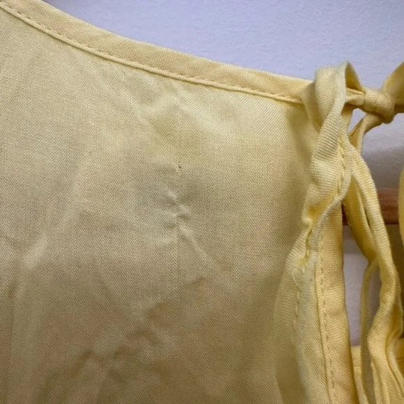 Wilfred Sidonie Tiered Babydoll Dress Flowy Dainty Feminine Summer Yellow Small - Picture 11 of 14